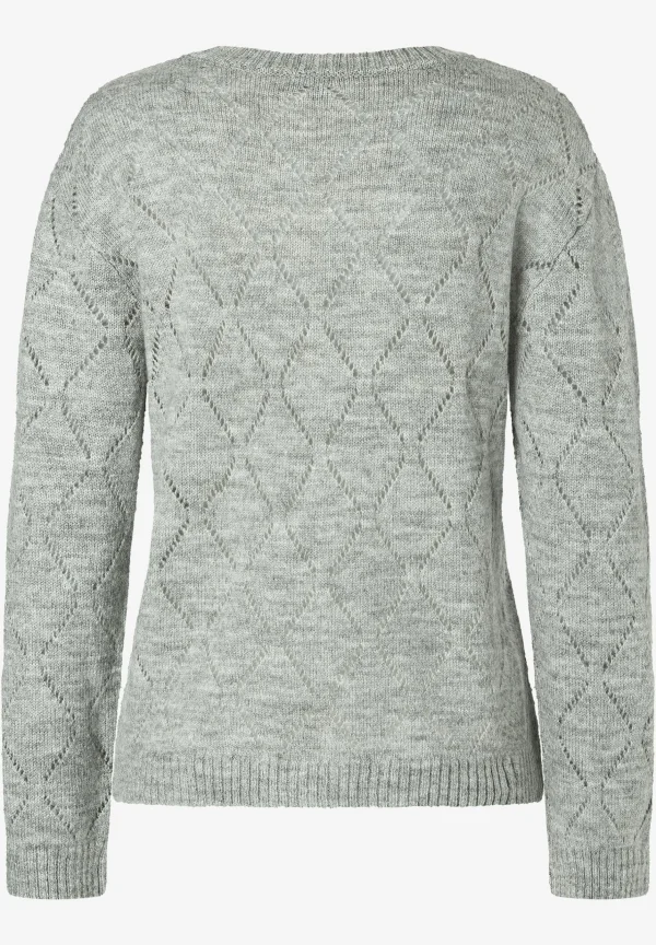 MORE & MORE Ajour-Pullover, melange, Herbst-Kollektion