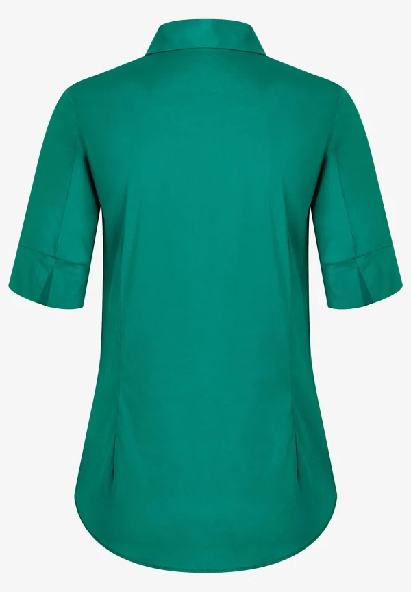 MORE & MORE Baumwoll/Stretch Bluse, summergarden green, Sommer-Kollektion