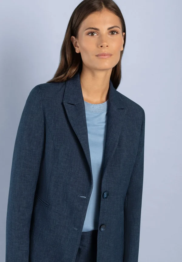 MORE & MORE Blazer, blau melange