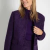 MORE & MORE Bouclé-Blazer, pure purple, Herbst-Kollektion