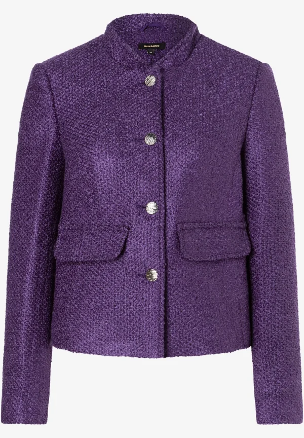 MORE & MORE Bouclé-Blazer, pure purple, Herbst-Kollektion