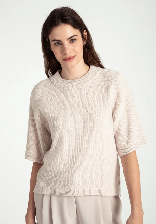 MORE & MORE Boxy Pullover, powder creme, Frühjahrs-Kollektion