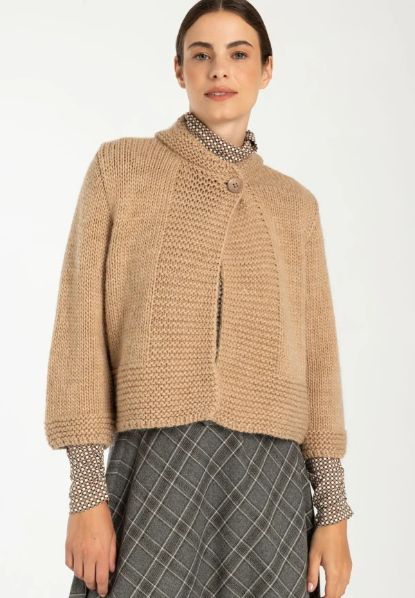 MORE & MORE Cardigan, camel, Herbst-Kollektion