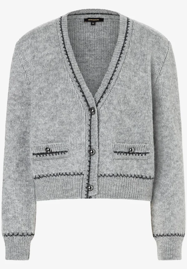 MORE & MORE Cardigan mit Lurex-Detail, melange, Winter-Kollektion