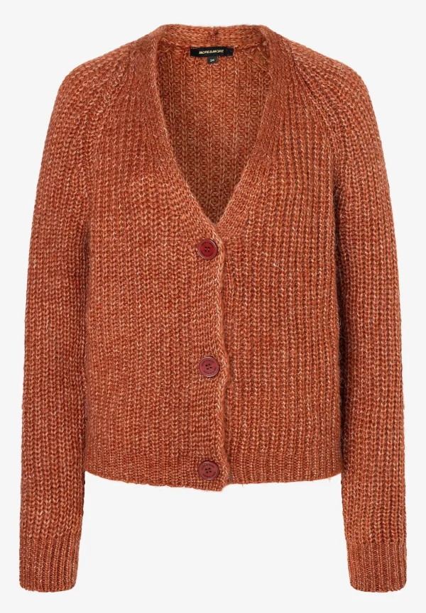 MORE & MORE Cardigan, rusty brown melange, Winter-Kollektion