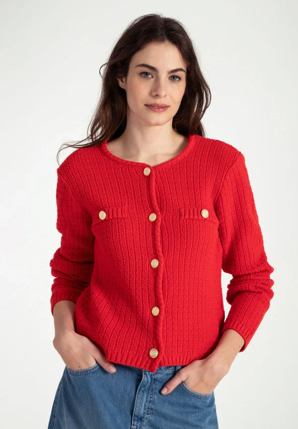 MORE & MORE Cardigan, soft red, Frühjahrs-Kollektion