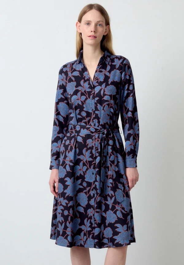 MORE & MORE Hemdblusenkleid, Flowerprint, Winter-Kollektion