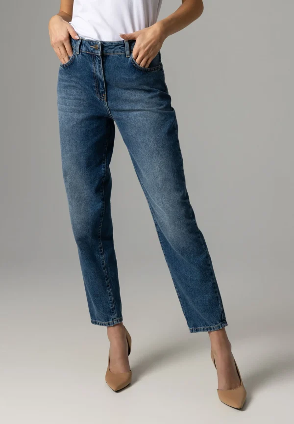 MORE & MORE High Waist Jeans, Mom Fit, Winter-Kollektion