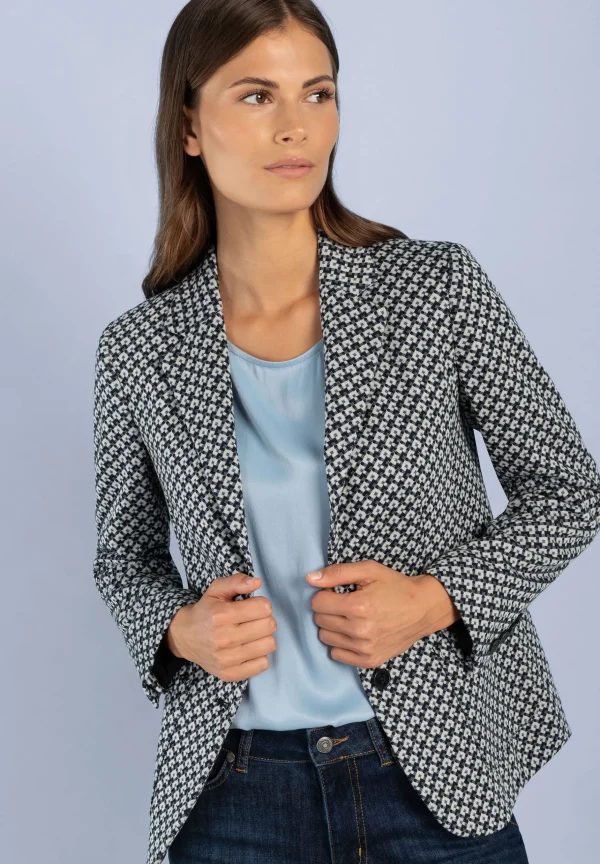 MORE & MORE Jerseyblazer, Mini-Jacquard