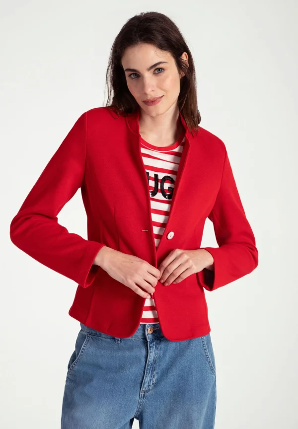 MORE & MORE Jerseyblazer, soft red, Frühjahrs-Kollektion