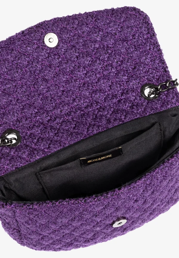 MORE & MORE kleine Bouclétasche, pure purple, Herbst-Kollektion