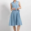 MORE & MORE Lyocell Kleid, blue, Sommer-Kollektion