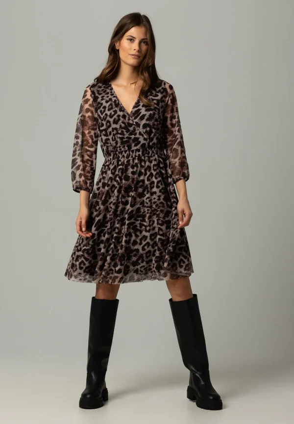 MORE & MORE Meshkleid, Leoprint, Winter-Kollektion