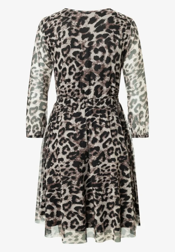 MORE & MORE Meshkleid, Leoprint, Winter-Kollektion