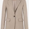 MORE & MORE Nadelstreifenblazer, taupe, Herbst-Kollektion