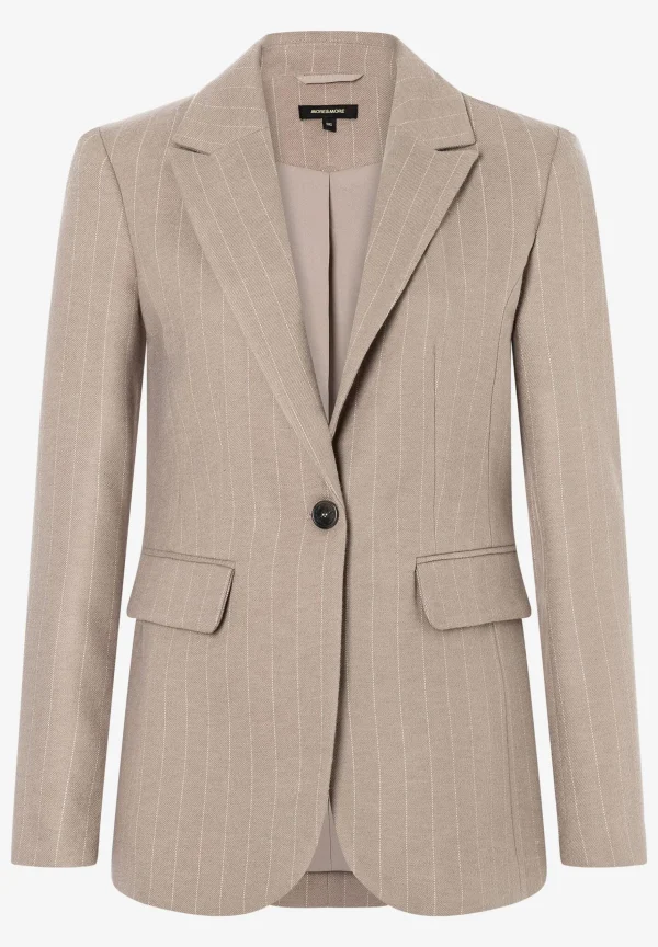 MORE & MORE Nadelstreifenblazer, taupe, Herbst-Kollektion