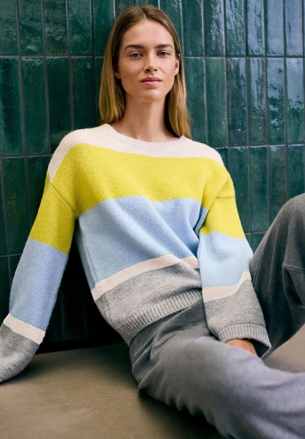 MORE & MORE Pullover, Colorblock, Herbst-Kollektion