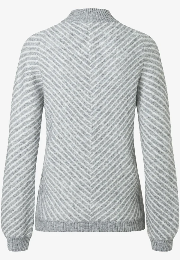 MORE & MORE Pullover, grau/ecru, Herbst-Kollektion