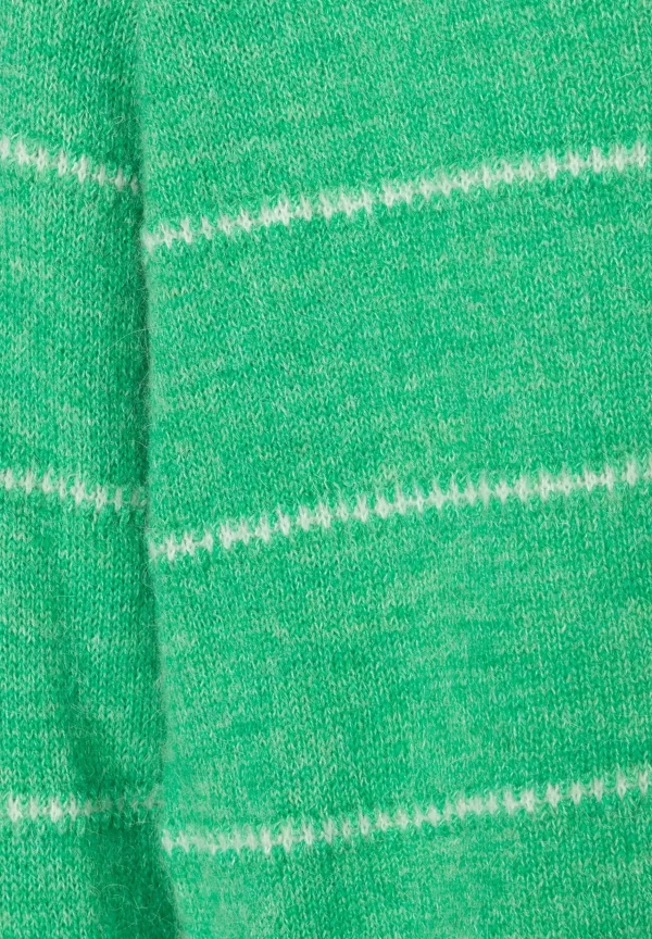 MORE & MORE Pullover mit feinen Streifen, soft warm green, Frühjahrs-Kollektion