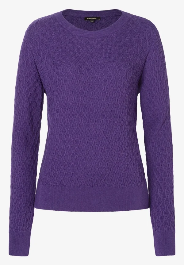 MORE & MORE Pullover mit Struktur, pure purple, Herbst-Kollektion