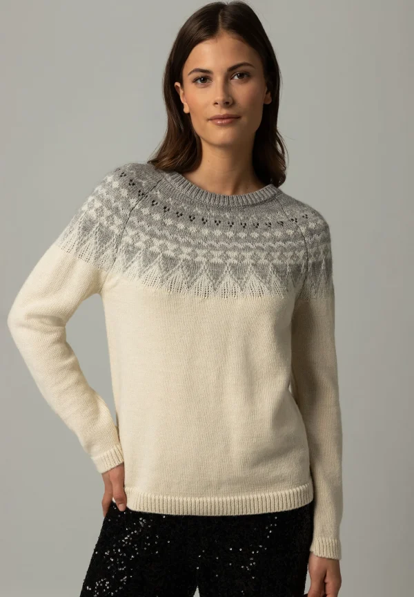 MORE & MORE Pullover, Norweger-Muster, Winter-Kollektion