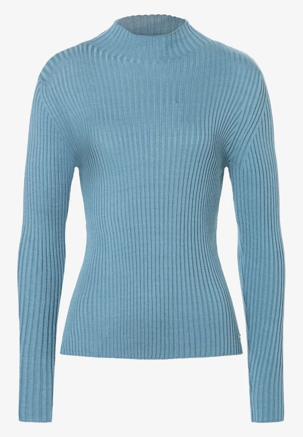 MORE & MORE Rippstrick-Pullover, greyblue, Herbst-Kollektion