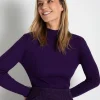 MORE & MORE Rippstrick-Pullover, pure purple, Herbst-Kollektion