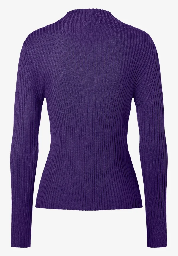 MORE & MORE Rippstrick-Pullover, pure purple, Herbst-Kollektion