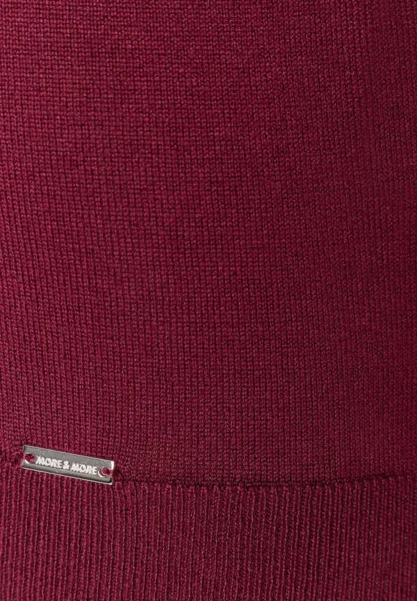 MORE & MORE Rollkragenpullover, bordeaux, Herbst-Kollektion