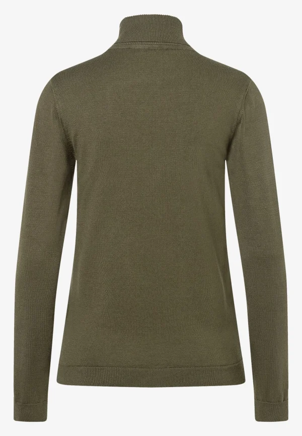 MORE & MORE Rollkragenpullover, olive, Herbst-Kollektion