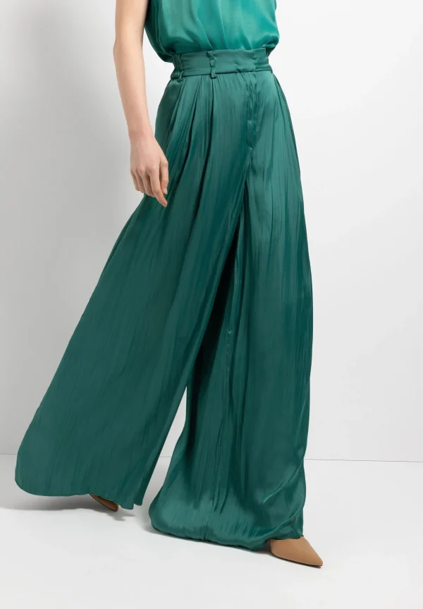 MORE & MORE Satinhose, summergarden green, Sommer-Kollektion