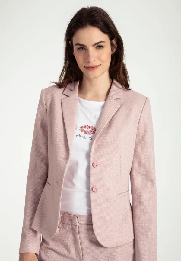 MORE & MORE Struktur-Blazer, sorbet rose, Frühjahrs-Kollektion