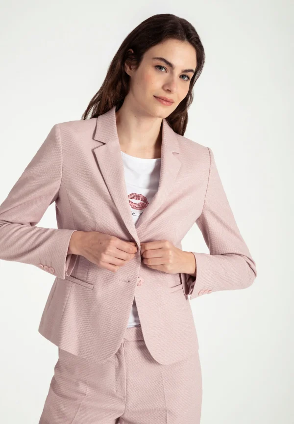 MORE & MORE Struktur-Blazer, sorbet rose, Frühjahrs-Kollektion