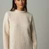 MORE & MORE Struktur-Sweatshirt, creme melange, Winter-Kollektion