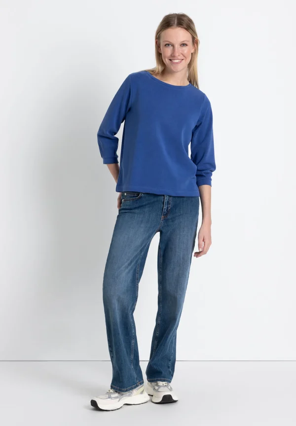 MORE & MORE Sweatshirt mit 3/4 Arm, gitanes blue, Frühjahrs-Kollektion