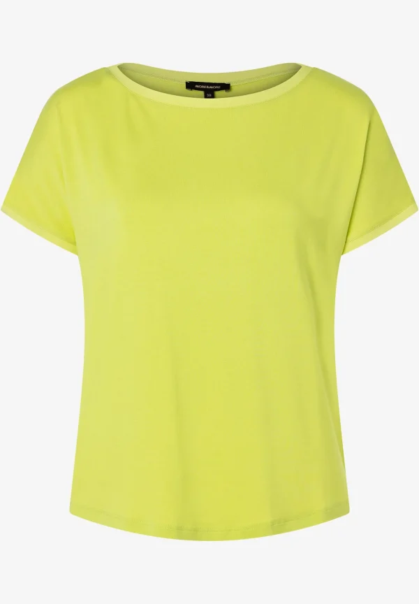 MORE & MORE T-Shirt mit Chiffonkante, lime yellow, Frühjahrs-Kollektion