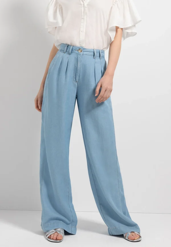 MORE & MORE weite Jeans, light blue , Sommer-Kollektion